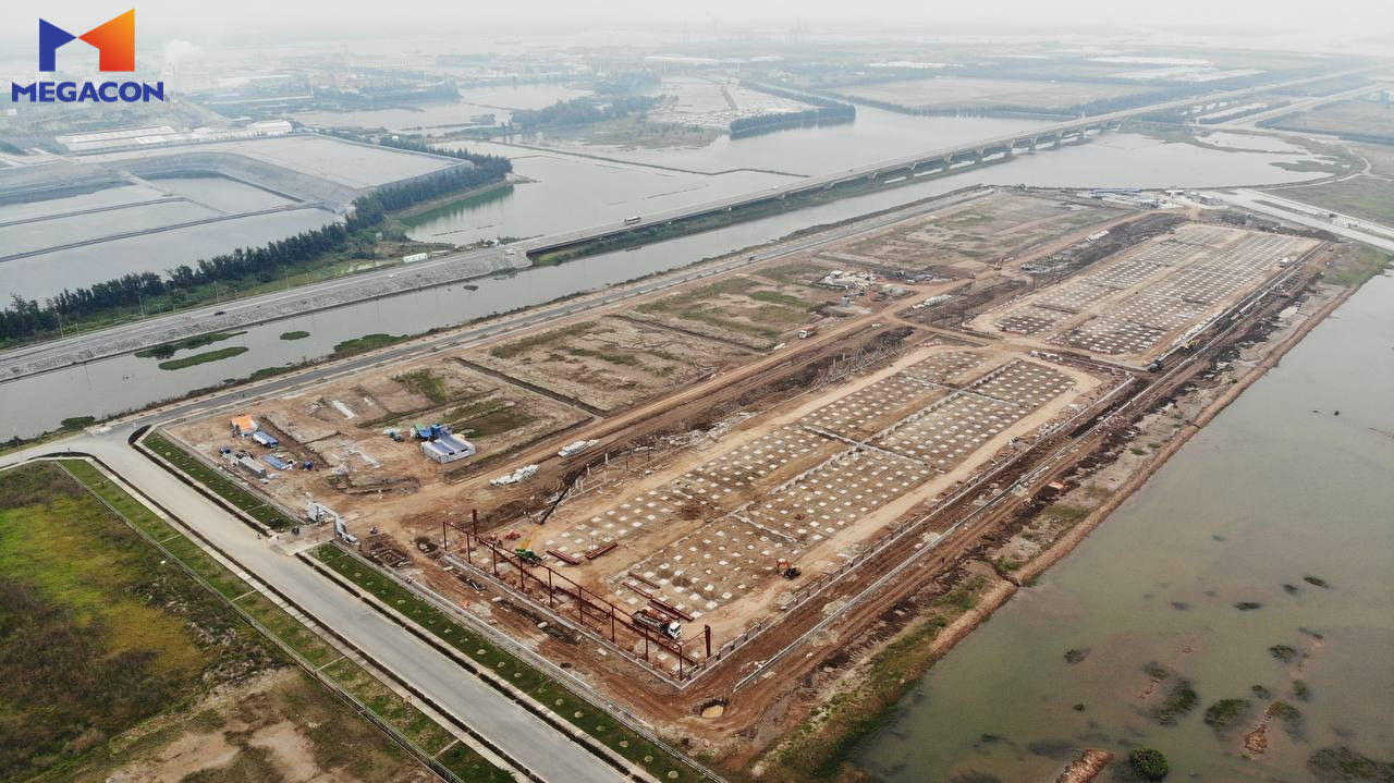 CẬP NHẬT TIẾN ĐỘ DỰ ÁN XÂY DỰNG NHÀ XƯỞNG XÂY SẴN VÀ NHÀ KHO XÂY SẴN ĐỂ CHO THUÊ CORE5 HẢI PHÒNG - THÁNG 12/2022